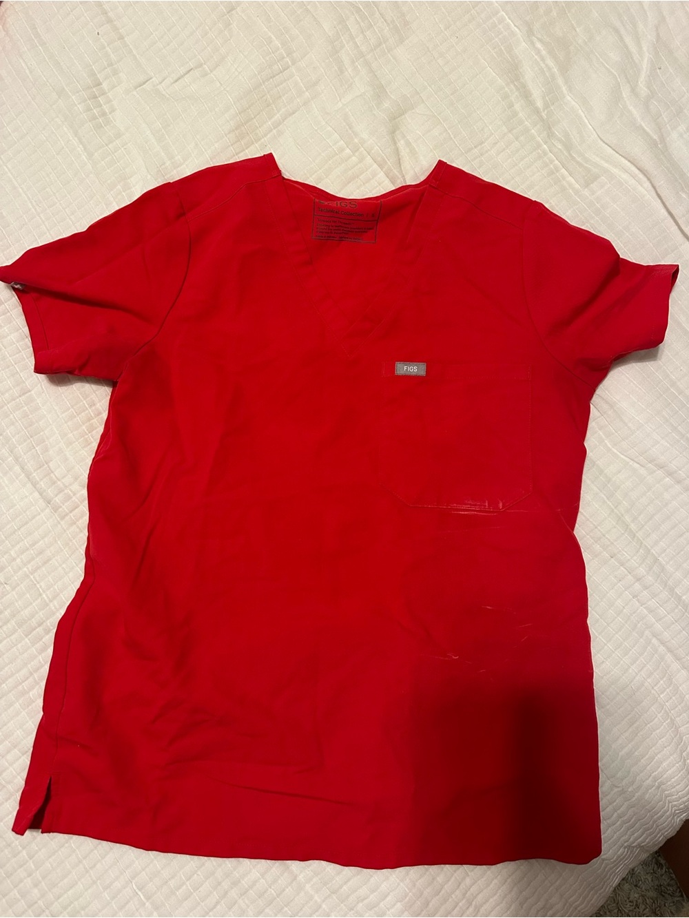 Red FIGS Catarina top